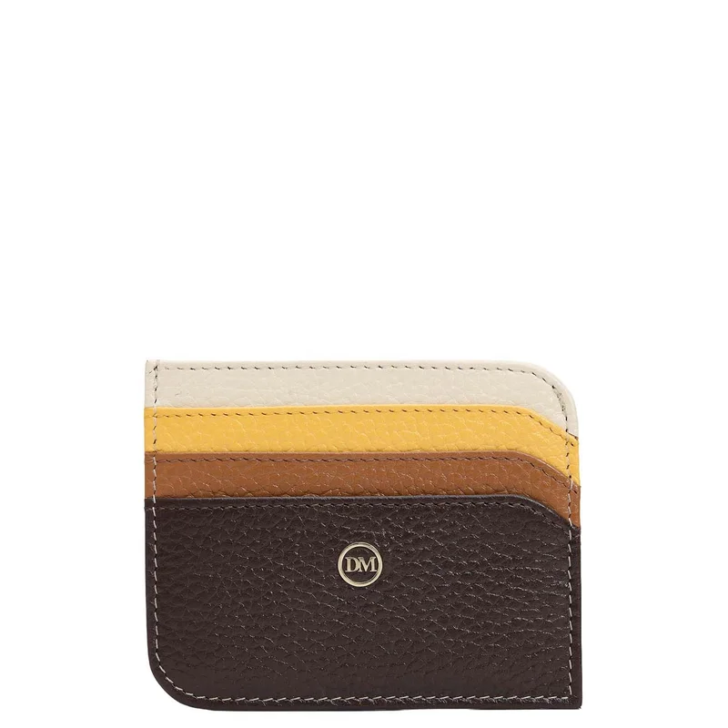 دا ميلانو 7 Slots Leather Card Case - Espresso